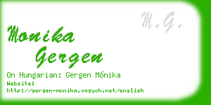 monika gergen business card